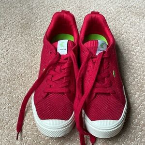 Cariuma red sneakers